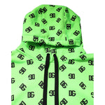 Dolce & Gabbana Green Polyester DGLogo Print Hooded Sweater TSH90265-52