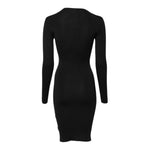 Dolce & Gabbana Black Long Sleeves Bodycon Sheath Dress