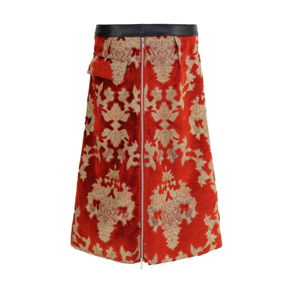 Undercover Midi Skirt UN-UC1E46022DARKREDBAS-3