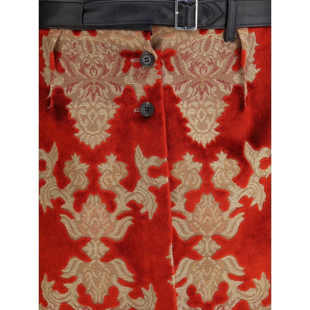 Undercover Midi Skirt UN-UC1E46022DARKREDBAS-3