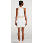 Balmain White Viscose Women Dress with Faux Gold Buttons BA-15441-IT38|XS