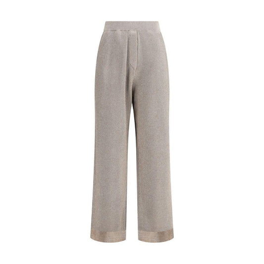 Brunello Cucinelli Ribbed lurex Pants BR-MAZ260299PCXB87-L