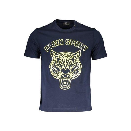 Plein Sport Blue Cotton Men T-Shirt PL-36797-XL
