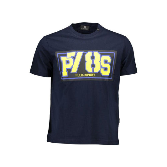 Plein Sport Blue Cotton Men T-Shirt PL-37493-S