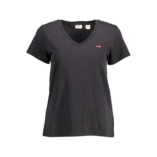 Levi's Black Cotton Women T-Shirt LE-36897-XS