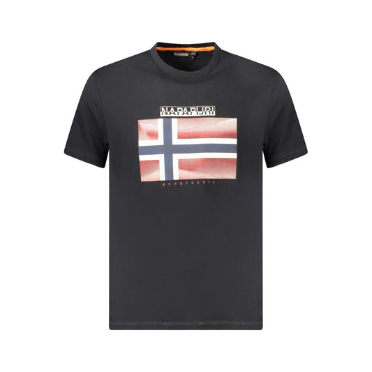 Napapijri Black Cotton Men's T-Shirt