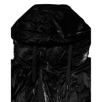 Dolce & Gabbana Black Logo Full Zip Hooded Quilted Jacket