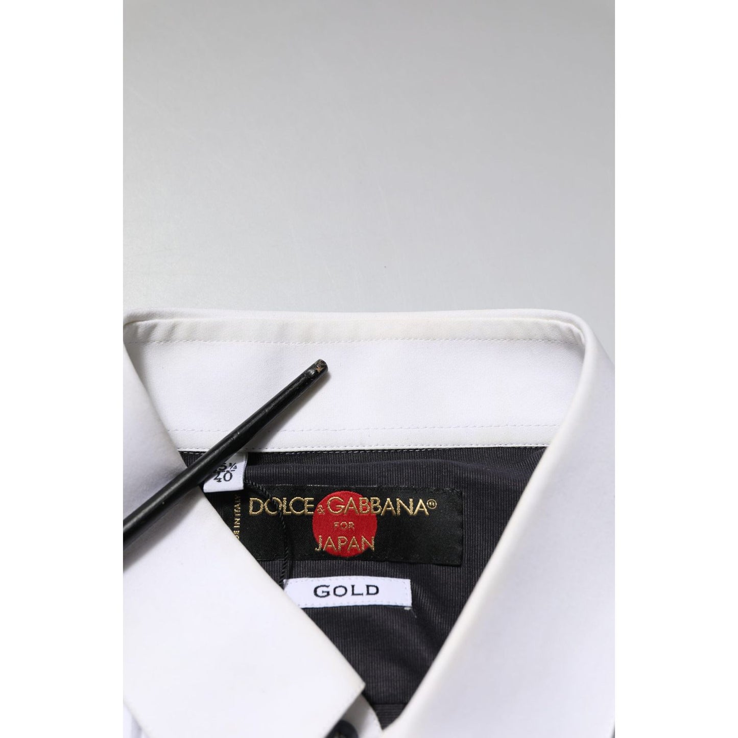 Dolce & Gabbana Black White GOLD Long Sleeves Formal Shirt