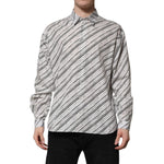 Dolce & Gabbana White Striped Long Sleeves Men Formal Shirt TSH906761-42