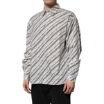 Dolce & Gabbana White Striped Long Sleeves Men Formal Shirt TSH906761-42