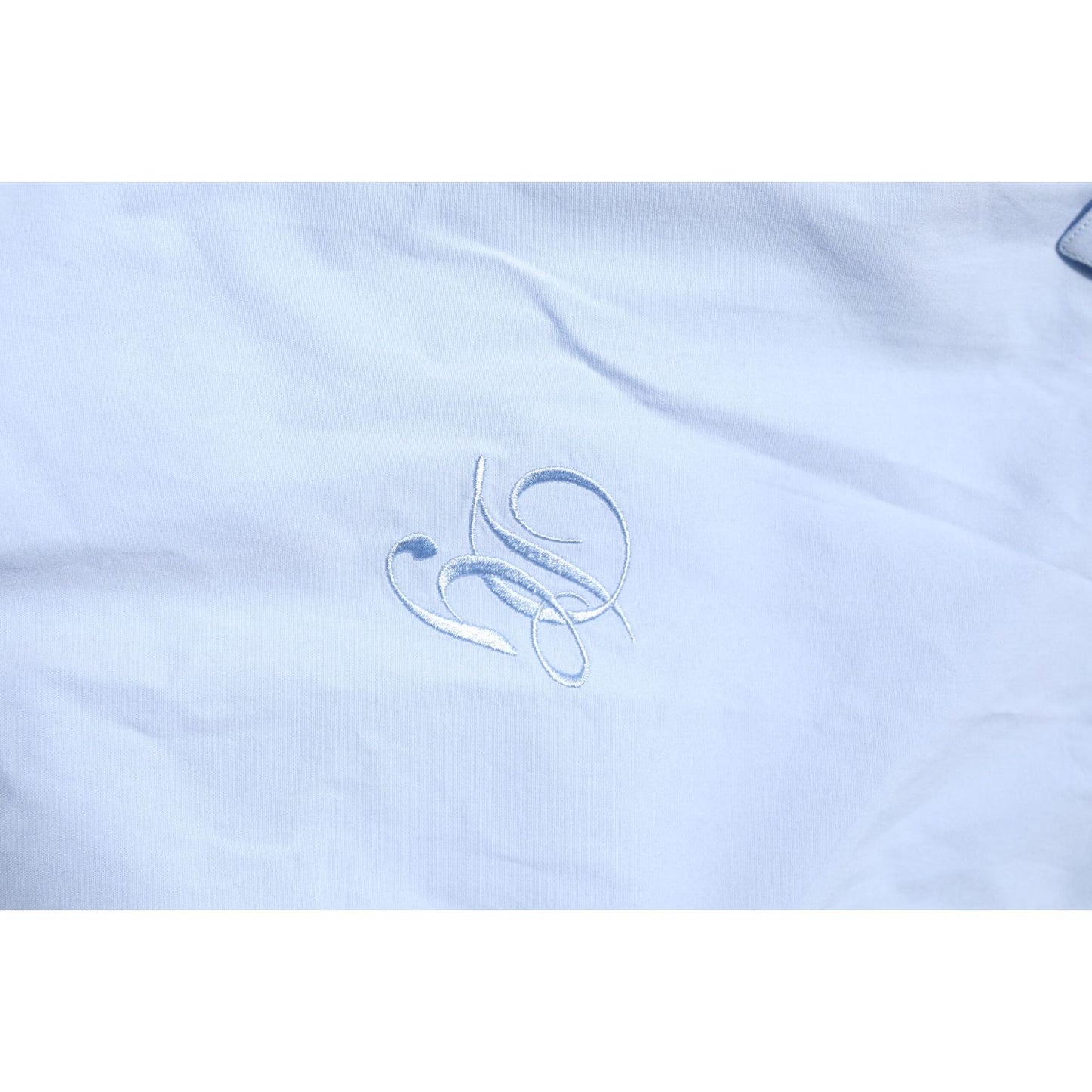 Dolce & Gabbana Sky Blue Cotton GOLD Long Sleeves Dress Shirt TSH906776-39