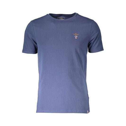 Aeronautica Militare Blue Cotton Men Underwear Shirt AE-37669-L