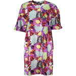 Cavalli Class Purple Cotton Dress CA-26767-XS