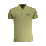 Cavalli Class Green Cotton Polo Shirt CA-30267-M