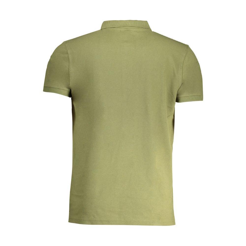 Cavalli Class Green Cotton Polo Shirt CA-30267-M