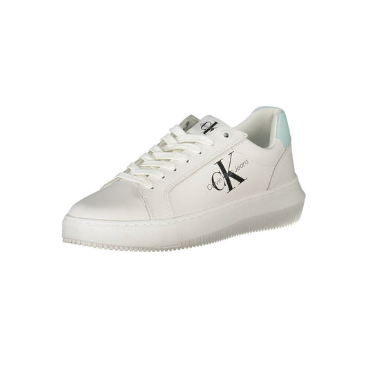 Calvin Klein Bianco Leather Women Sneaker 1728,67403481248,Athletic - Sneakers - Shoes,Calvin Klein,EU36/US6,EU38/US8,EU39/US9,EU40/US10,EU41/US11,New with tags,Shoes,Sneakers - Shoes,White,Women