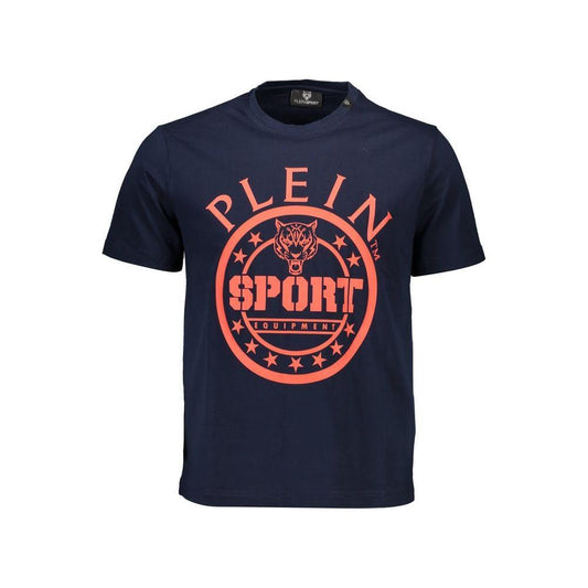 Plein Sport Blue Cotton Men T-Shirt PL-38091-S