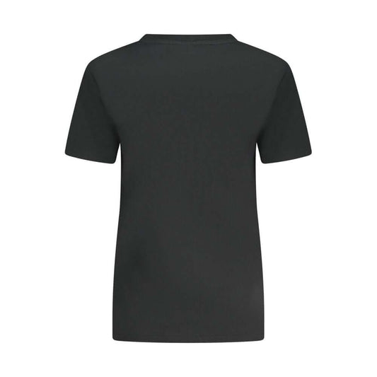 Converse Black Cotton Women T-Shirt CO-38357-XS