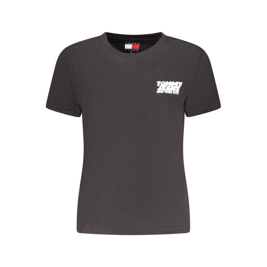 Tommy Hilfiger Black Cotton Women T-Shirt TO-38453-XS