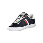 Tommy Hilfiger Sleek Blue Lace-Up Sneakers with Contrast Details TO-27121-EU40/US7