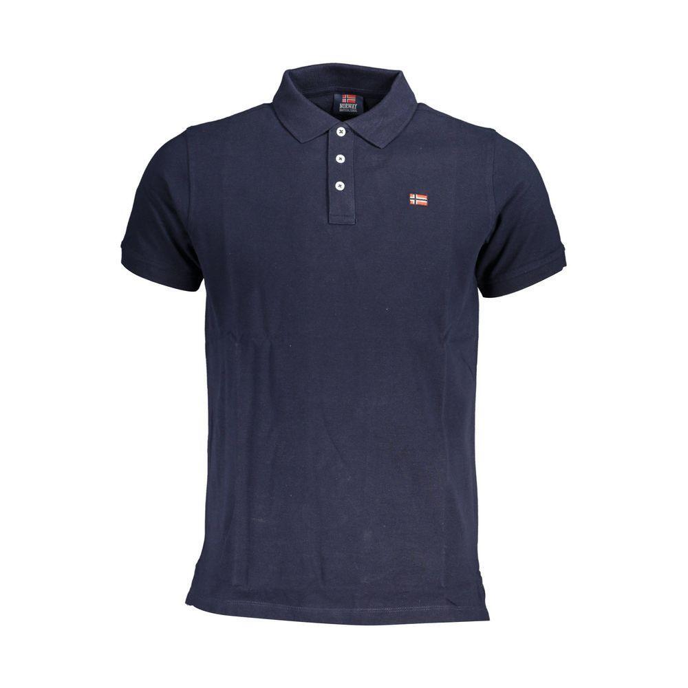 Norway 1963 Blue Cotton Men Polo Shirt NO-37829-L