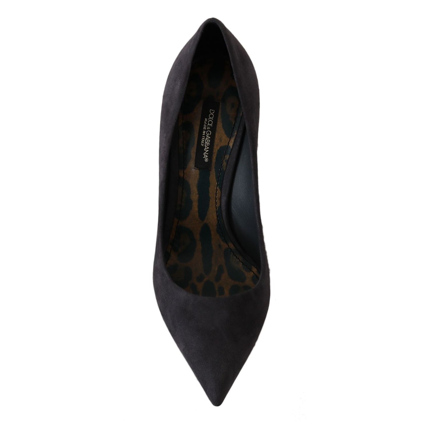 Dolce & Gabbana Gray Suede Leather Stiletto  Shoes Heels