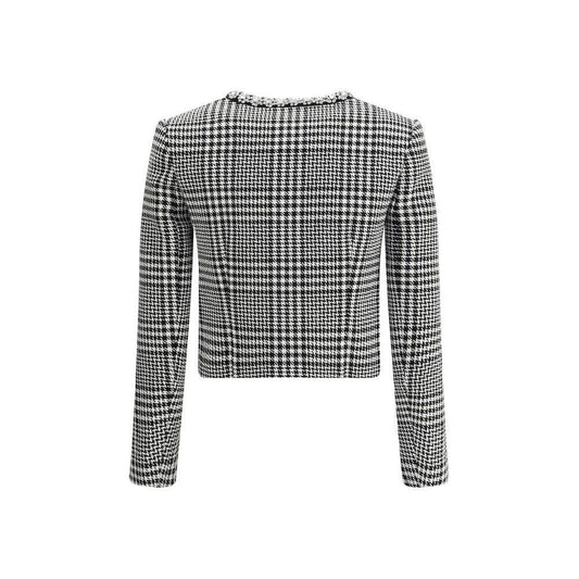 Self-Portrait Check Blazer SE-PF25111JBWBLACKANDWH-8