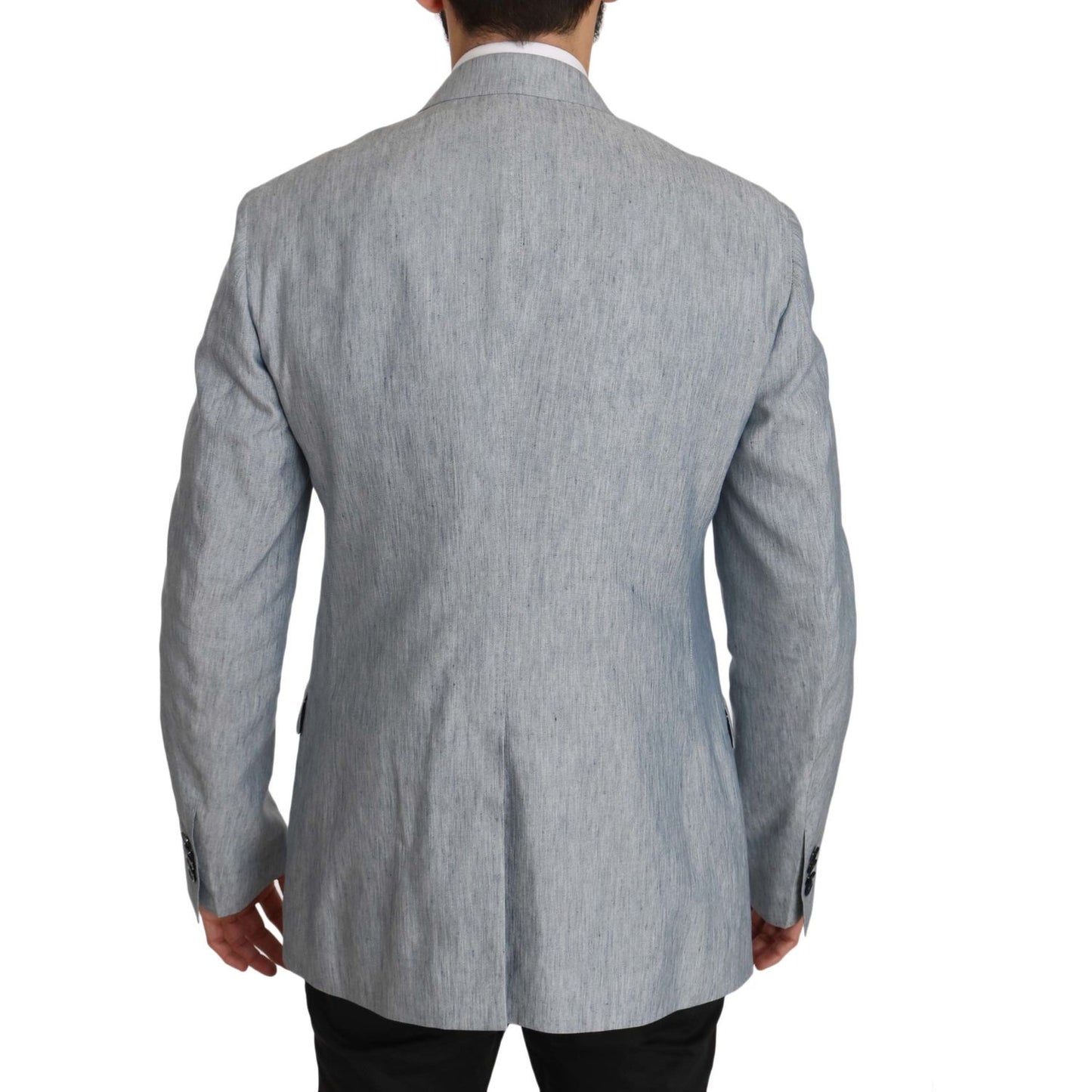Dolce & Gabbana Blue Flax NAPOLI Jacket Coat Blazer1728,67345645728,Blazers - Men - Clothing,Blazers - Suits & Blazers - Clothing,Clothing,Dolce & Gabbana,IT48 | M,Light Blue,Material: 52% Flax 48% Silk,Men,Men - Clothing,New with tags,Suits & Blazers - C
