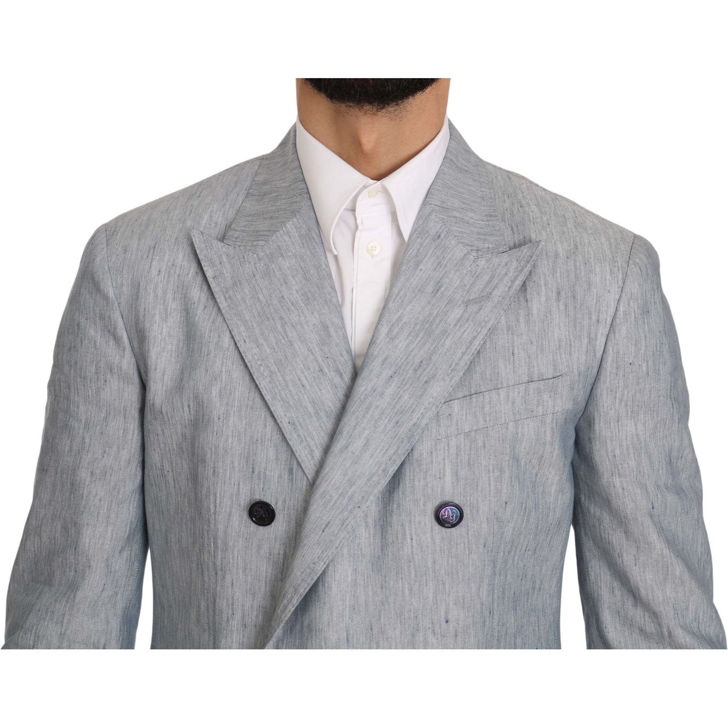 Dolce & Gabbana Blue Flax NAPOLI Jacket Coat Blazer1728,67345645728,Blazers - Men - Clothing,Blazers - Suits & Blazers - Clothing,Clothing,Dolce & Gabbana,IT48 | M,Light Blue,Material: 52% Flax 48% Silk,Men,Men - Clothing,New with tags,Suits & Blazers - C