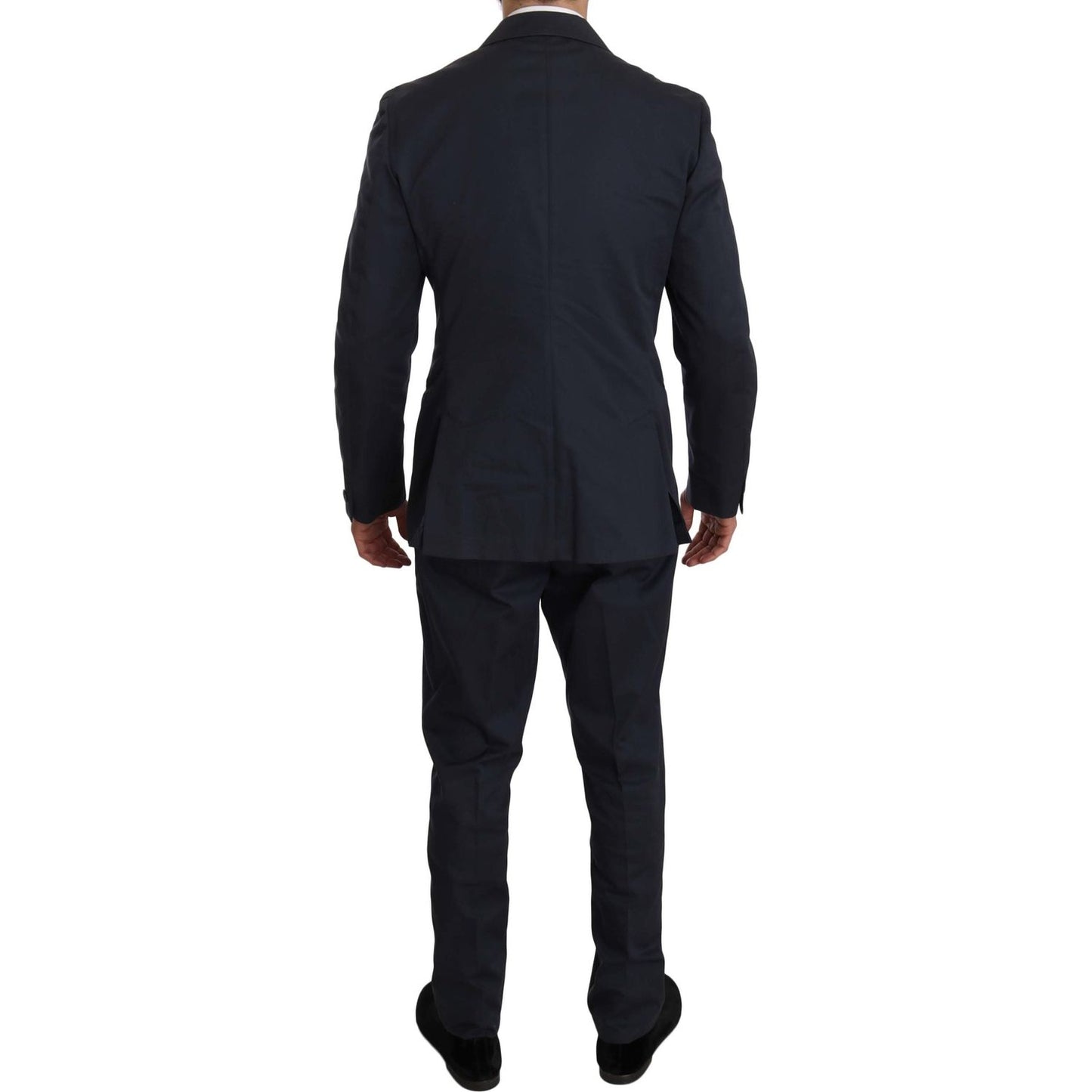 Romeo Gigli Two Piece 3 Button Cotton Blue Solid Suit1728,35% Polyester,67345645728,Blue,Clothing,IT50 | L,Material: 65% Cotton,Men,Men - Clothing,New with tags,Romeo Gigli,Suits & Blazers - Clothing,Suits - Men - Clothing,Two-Piece Suits - Suits & Blazer