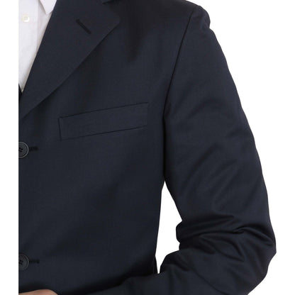 Romeo Gigli Two Piece 3 Button Cotton Blue Solid Suit1728,35% Polyester,67345645728,Blue,Clothing,IT50 | L,Material: 65% Cotton,Men,Men - Clothing,New with tags,Romeo Gigli,Suits & Blazers - Clothing,Suits - Men - Clothing,Two-Piece Suits - Suits & Blazer