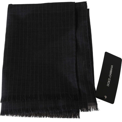 Dolce & Gabbana Gray 100% Wool Striped Pattern Wrap Scarf1728,67345645728,Accessories,Dolce & Gabbana,Gray,Material: 100% Wool,Men,Men - Accessories,New with tags,Scarves - Accessories,Scarves - Men - Accessories,Scarves - Scarves - Accessories