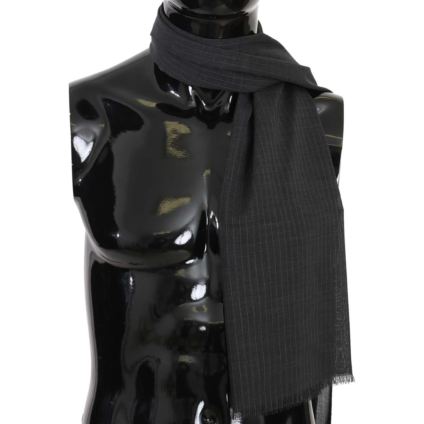 Dolce & Gabbana Gray 100% Wool Striped Pattern Wrap Scarf1728,67345645728,Accessories,Dolce & Gabbana,Gray,Material: 100% Wool,Men,Men - Accessories,New with tags,Scarves - Accessories,Scarves - Men - Accessories,Scarves - Scarves - Accessories