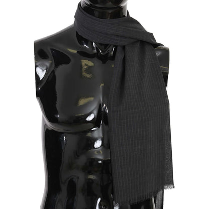 Dolce & Gabbana Gray 100% Wool Striped Pattern Wrap Scarf1728,67345645728,Accessories,Dolce & Gabbana,Gray,Material: 100% Wool,Men,Men - Accessories,New with tags,Scarves - Accessories,Scarves - Men - Accessories,Scarves - Scarves - Accessories