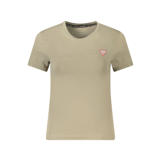 Guess Jeans Beige Cotton Tops & T-Shirt GU-39055-S