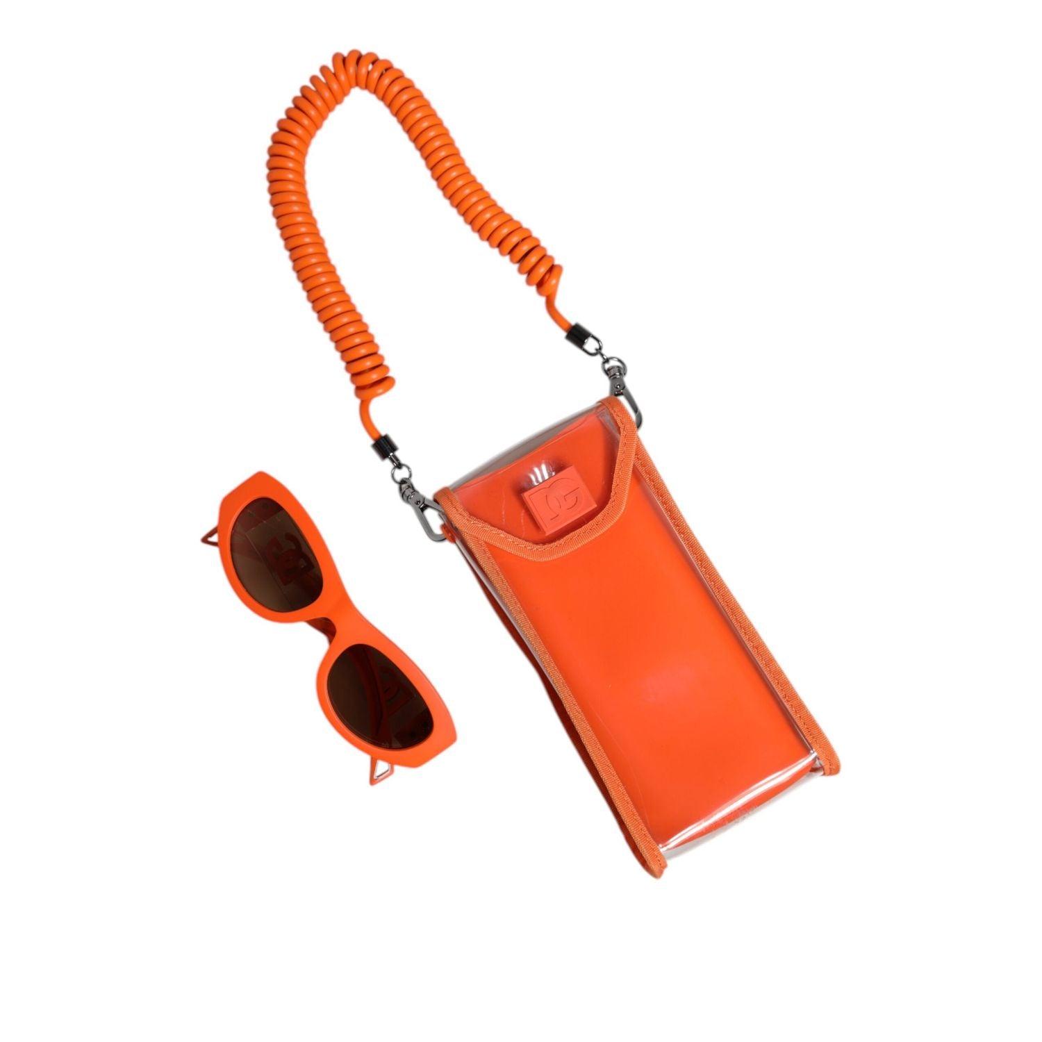 Front view with bag zipped and handles upright.