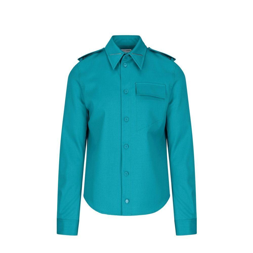 Bottega Veneta Grain De Poudre Wool Shirt BO-8735261098196-IT50 | L