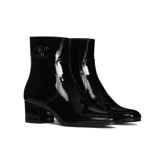 Celine Triomphe Zipped Leather Boots CE-8852318355668-EU41/US11