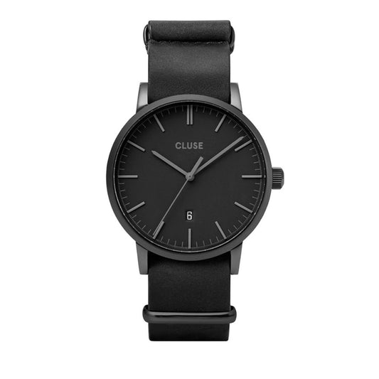 Cluse Black Leather Dress Watch 1728,67434610848,Accessories,Black,Cluse,Dress Watches - Watches - Accessories,New with tags,Watches - Accessories,Women