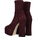 Stuart Weitzman Purple Leather Ankle Boots ST-8547244835081-EU37/US7
