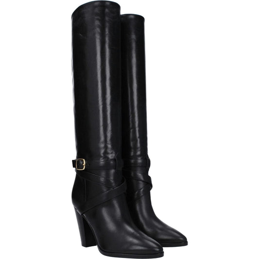 Celine Black Leather High Heel Boots CE-8547414278409-EU36/US6