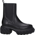 Off-White Black Leather Ankle Boots OF-8595927925001-EU40/US10