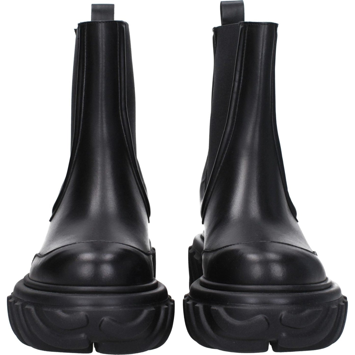 Off-White Black Leather Ankle Boots OF-8595927925001-EU40/US10