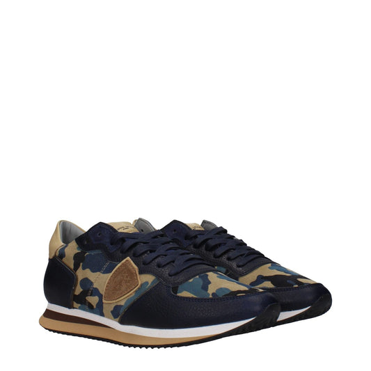 Philippe Model Blue Leather Sneakers PH-15084682379529-EU40/US7