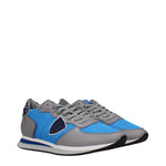 Philippe Model Blue Fabric Low Tops