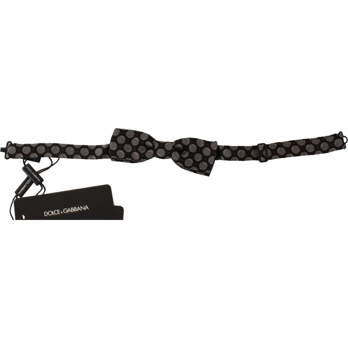 Dolce & Gabbana Brown Silk Polka Dot Jacquard Men Bow Tie Papillon