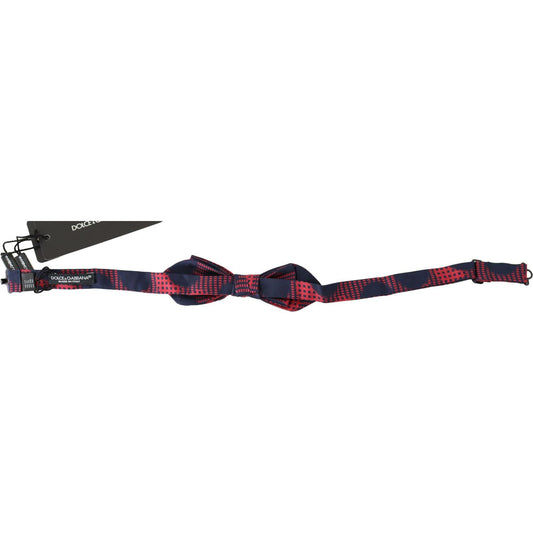 Dolce & Gabbana Red Checkered 100% Silk Adjustable Men Neck Bow Tie1728,67345645728,Accessories,Bowties - Ties and Formal Accessories - Accessories,Dolce & Gabbana,Material: 100% Silk,Men,Men - Accessories,New with tags,Red,Ties & Bowties - Men - Accessor