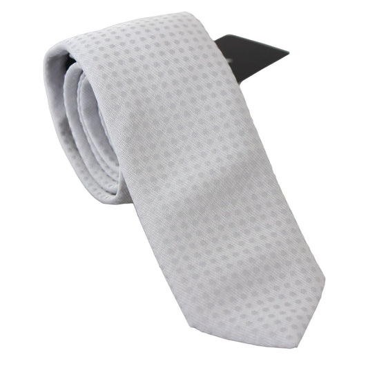 Dolce & Gabbana White Patterned Classic Mens Slim Necktie Tie1728,67345645728,Accessories,Dolce & Gabbana,Material: 66% Nylon 34% Silk,Men,Men - Accessories,New with tags,Ties & Bowties - Men - Accessories,Ties - Ties and Formal Accessories - Accessories,