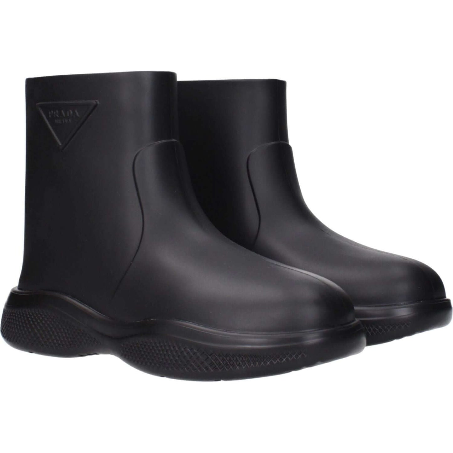 Prada Black Cotton Ankle Boots PR-15185625874697-EU35/US5