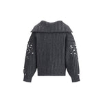 PINKO Rhinestones wool Cardigan